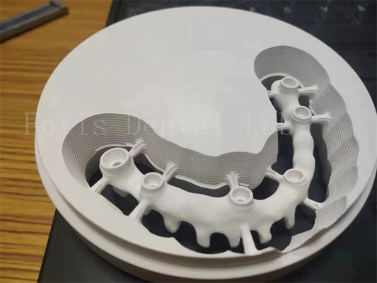 Hygienic Polished Dental Implant Zirconia Crown Desain yang dapat disesuaikan